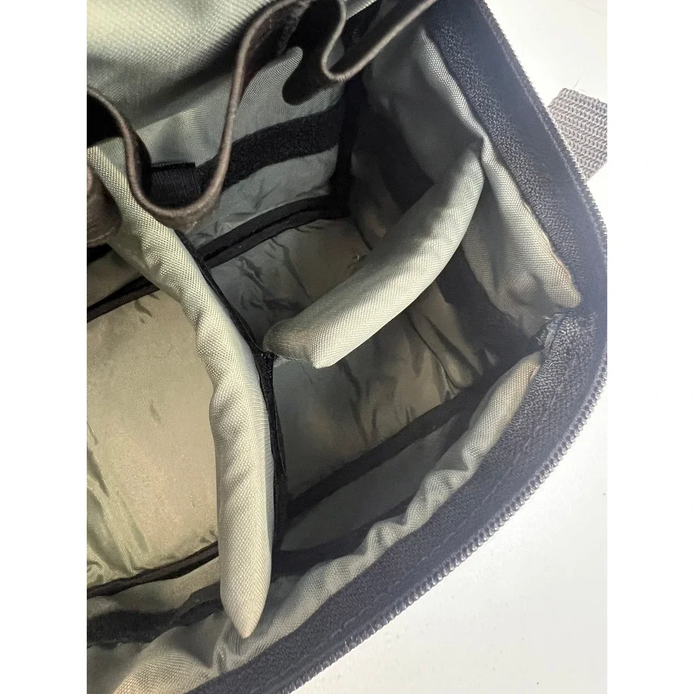 LL Bean Vintage Camera Bag Navy Blue Padded Canvas Shoulder Strap Freeport Maine